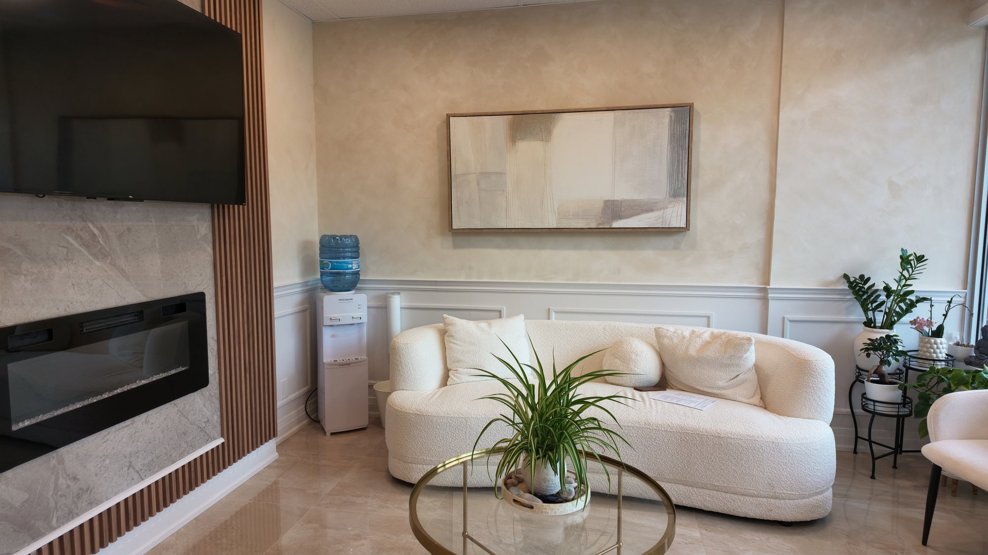 The reception lounge at Blossom Wellness Clinic